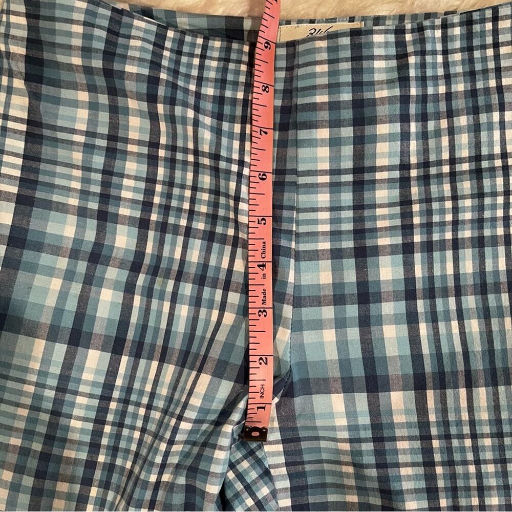 NEW Brooks Brothers 346 Preppy Cotton Poplin Plaid Y2K Capri Yacht Pants 6 NWOT - Picture 14 of 16